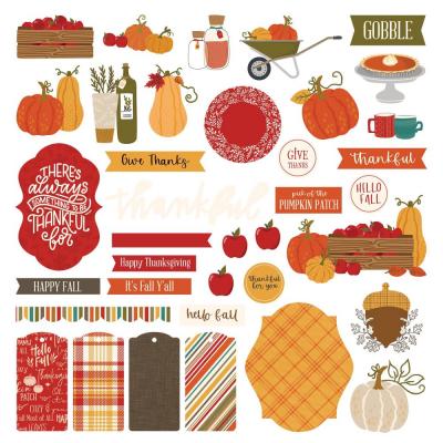 PhotoPlay Thankful Stickers - Collection Card Kit Stickers
